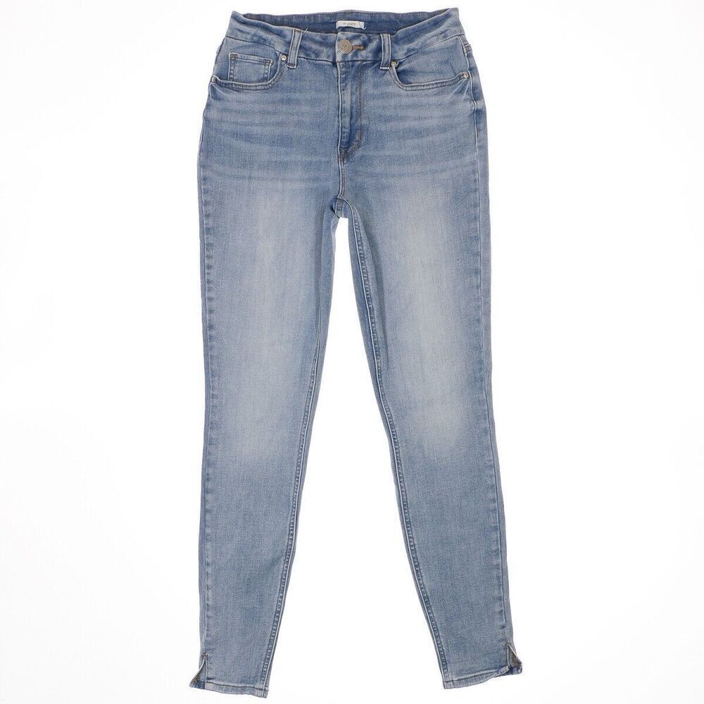 Maurices M Jeans Womens M High Rise Skinny Blue Denim Stretch Measures 27 x 28